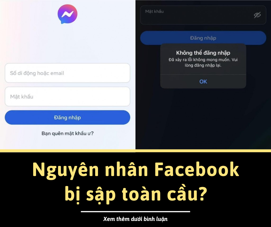 Nguyên nhân Facebook bị sập toàn cầu