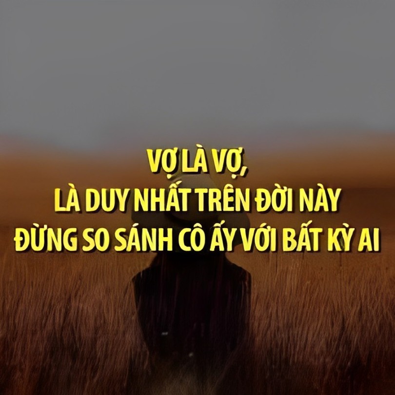 Vợ là vợ, là duy nhất trên đời này, đừng so sánh cô ấy với bất kỳ ai