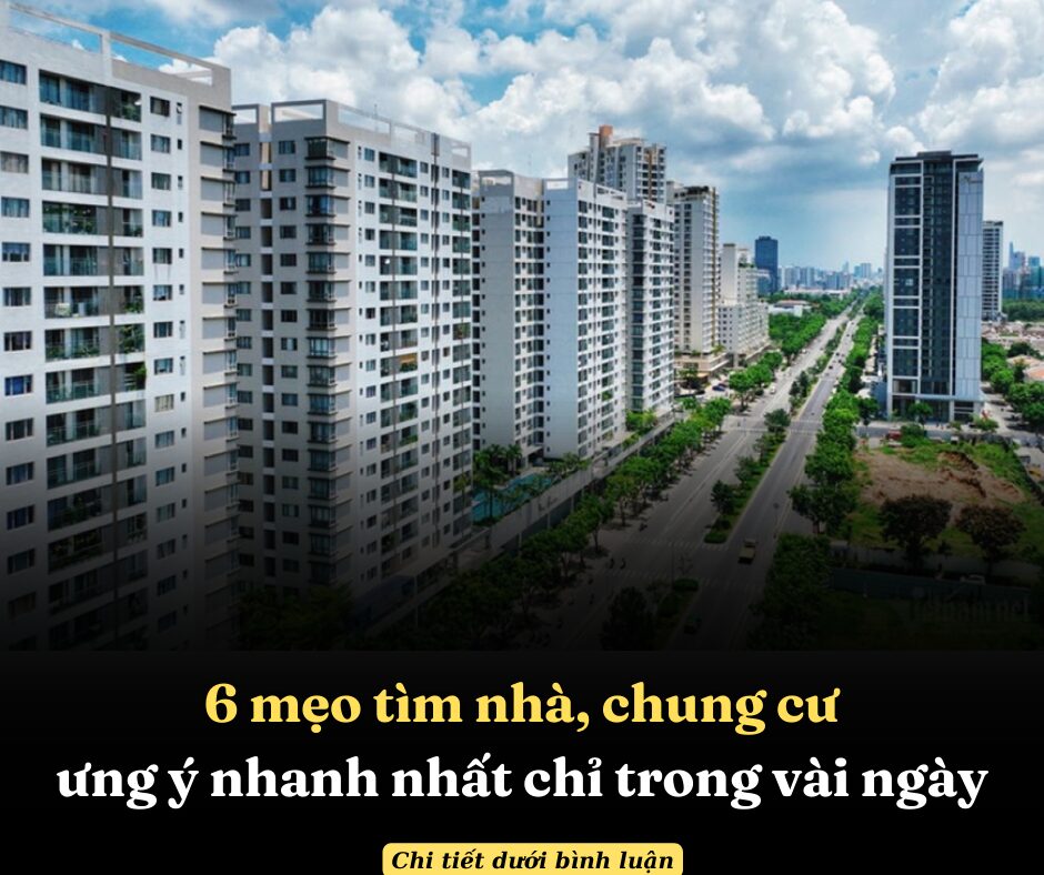 6 mẹo tìm nhà, chung cư ưng ý nhanh nhất chỉ trong vài ngày