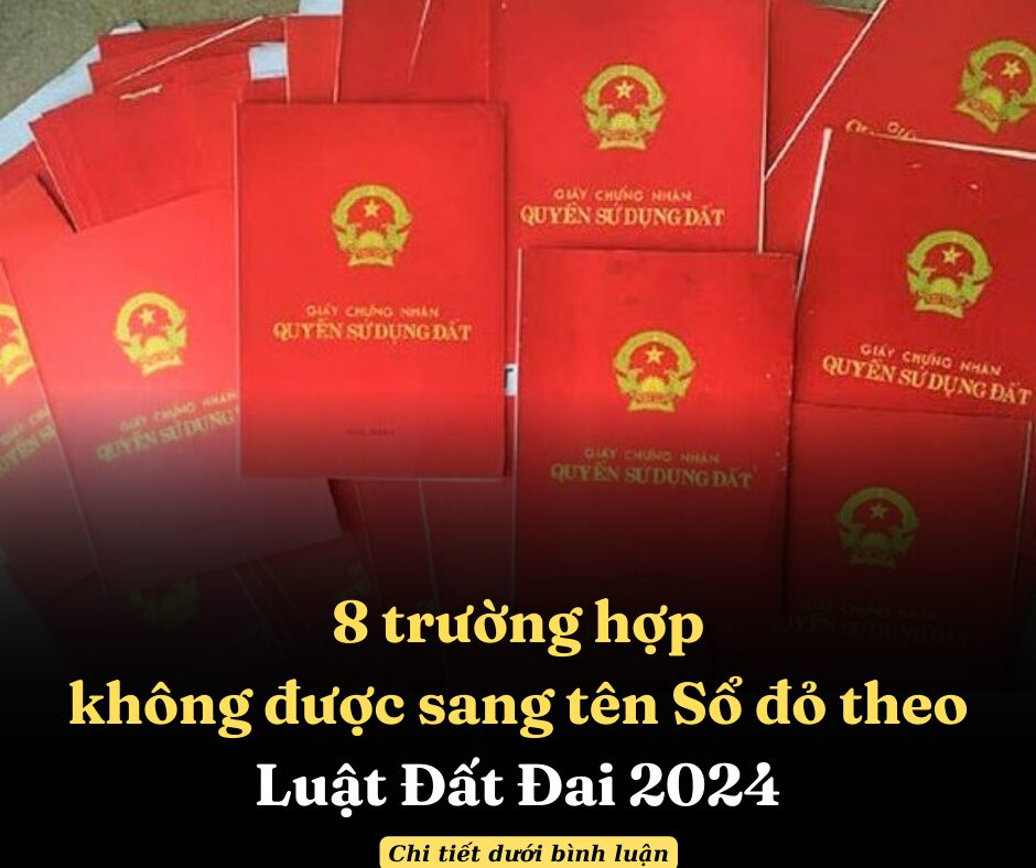 8 trường hợp không được sang tên Sổ đỏ theo Luật Đất Đai 2024