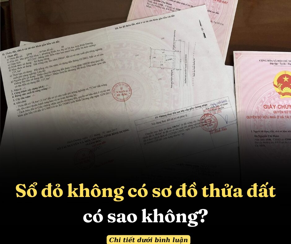 Sổ đỏ không có sơ đồ thửa đất có sao không?